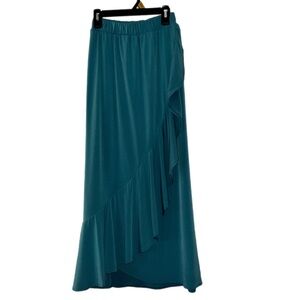 Colleen Lopez Asymmetrical green Skirt NWOT
